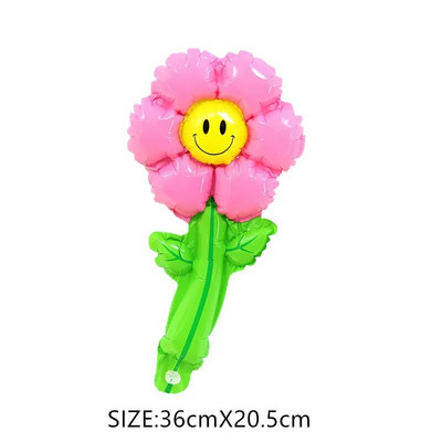 Mom`s Little Flowers Foil Balloon Daisies Sunflower Macaron Ημέρα του Αγίου Βαλεντίνου Γάμος Γενέθλια Διακοσμήσεις πάρτι νηπιαγωγείου