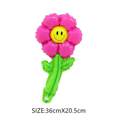 Mom`s Little Flowers Foil Balloon Daisies Sunflower Macaron Ημέρα του Αγίου Βαλεντίνου Γάμος Γενέθλια Διακοσμήσεις πάρτι νηπιαγωγείου