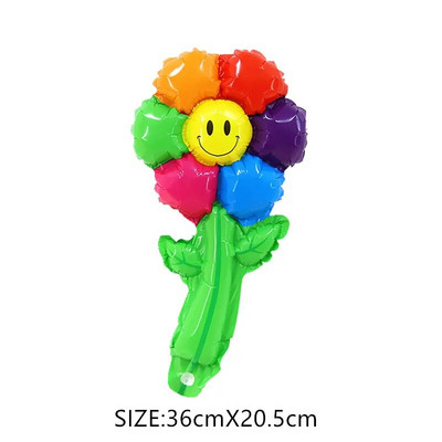 Mom`s Little Flowers Foil Balloon Daisies Sunflower Macaron Ημέρα του Αγίου Βαλεντίνου Γάμος Γενέθλια Διακοσμήσεις πάρτι νηπιαγωγείου