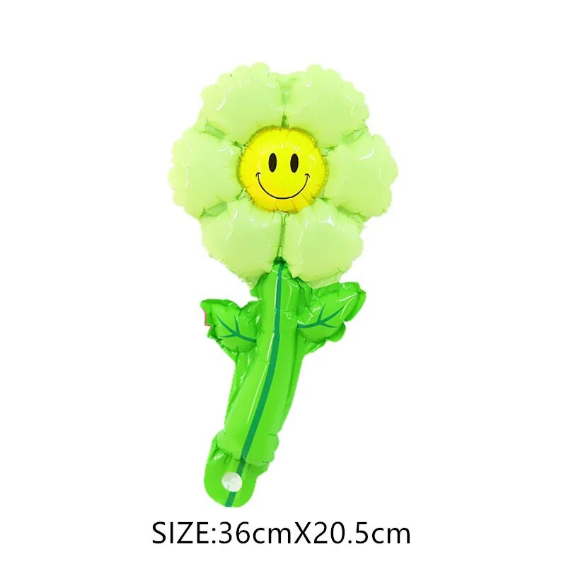 Mammas mazie ziediņi folija balons margrietiņas saulespuķes makarons Valentīndienas kāzu dzimšanas dienas bērnudārza ballītes rotājumi