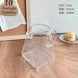 350/550 ml-es üvegkancsó tejkancsó Mini üvegkancsó átlátszó kávétea tejkiöntő üveg krémes edény