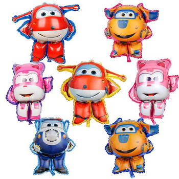 Super Wings Birthday Balloons Party Decor Super Plane Foil Balloon Birthday Party Decoration Kids Boy Gift Baby Shower Globos