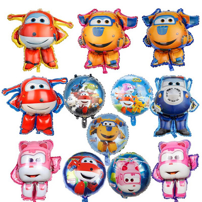 Super Wings Birthday Balloons Party Decor Super Plane Foil Balloon Birthday Party Decoration Kids Boy Gift Baby Shower Globos