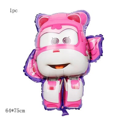 Super Wings Baloane pentru aniversare Decor pentru petrecere Balon din folie cu avion Super Aripi Decorare pentru petrecere pentru copii Cadou pentru băieți Globo pentru baby shower