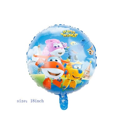 Super Wings Baloane pentru aniversare Decor pentru petrecere Balon din folie cu avion Super Aripi Decorare pentru petrecere pentru copii Cadou pentru băieți Globo pentru baby shower