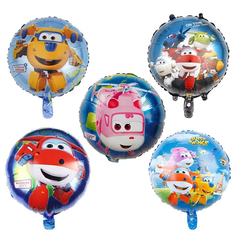 Super Wings Baloane pentru aniversare Decor pentru petrecere Balon din folie cu avion Super Aripi Decorare pentru petrecere pentru copii Cadou pentru băieți Globo pentru baby shower