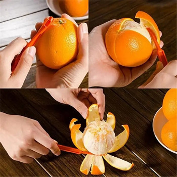 Εργαλεία αποφλοιωτή πορτοκαλιού Πλαστικό καθαριστικό πορτοκαλιού Αφαίρεση εσπεριδοειδών λεμονιού Κόφτης φλούδας εσπεριδοειδών Κόφτης λαχανικών Εργαλεία φρούτων Εργαλεία κουζίνας