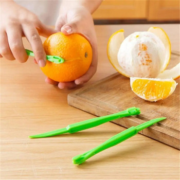 Инструменти за белачка за портокал Пластмасова белачка за портокал Отстраняване на цитрусови плодове Резачка за кори от лимонови цитруси Резачка за зеленчуци Инструменти за плодове Кухненски джаджи
