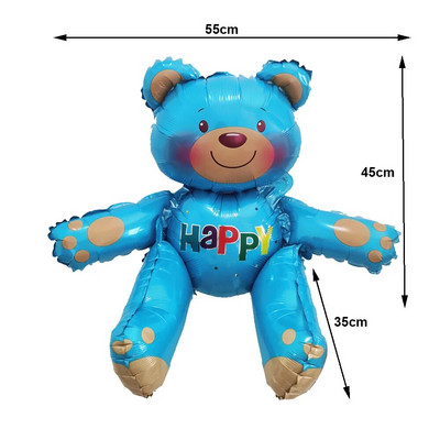 Μπαλόνι όρθιας αρκούδας Φουσκωτό με φύλλο αρκούδας Μπαλόνι για την Ημέρα του Αγίου Βαλεντίνου Μπαλόνι Στολισμός γάμου Baby Shower Προμήθειες για πάρτι γενεθλίων