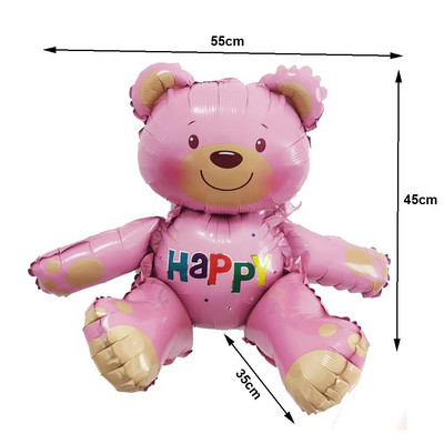 Μπαλόνι όρθιας αρκούδας Φουσκωτό με φύλλο αρκούδας Μπαλόνι για την Ημέρα του Αγίου Βαλεντίνου Μπαλόνι Στολισμός γάμου Baby Shower Προμήθειες για πάρτι γενεθλίων
