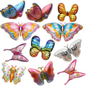 Nagy pillangós színes léggömbök Esküvői Babazuhany Rajzfilm dekorációk Esküvői Születésnapi parti Gyerekjátékok Állati Léggömbök