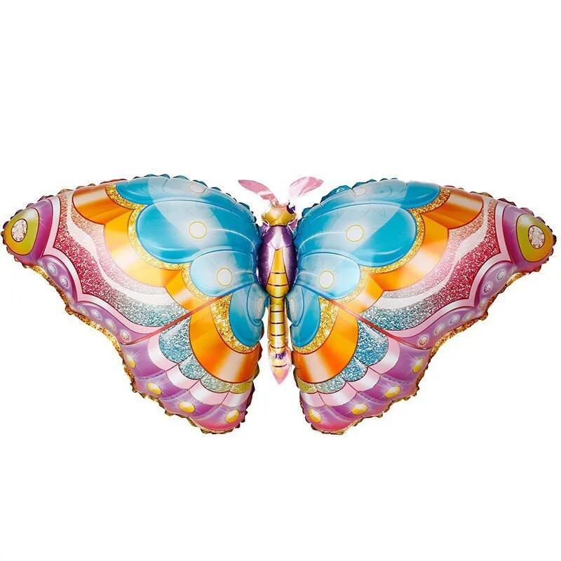 Nagy pillangós színes léggömbök Esküvői Babazuhany Rajzfilm dekorációk Esküvői Születésnapi parti Gyerekjátékok Állati Léggömbök