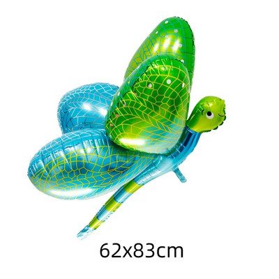 3D pillangó szitakötő alumínium film léggömb repülő rovar madár gyerekeknek ajándék születésnapi bulihoz, lakberendezési kellékek