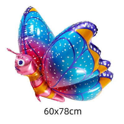 3D pillangó szitakötő alumínium film léggömb repülő rovar madár gyerekeknek ajándék születésnapi bulihoz, lakberendezési kellékek