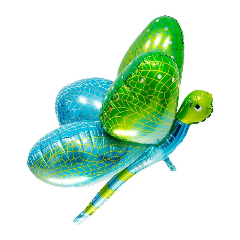 3D pillangó szitakötő alumínium film léggömb repülő rovar madár gyerekeknek ajándék születésnapi bulihoz, lakberendezési kellékek