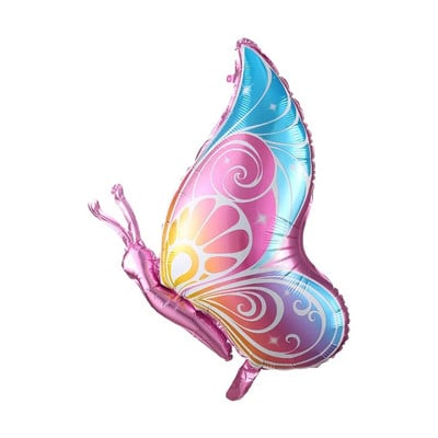 Μεγάλα μπαλόνια με φύλλο αλουμινίου πεταλούδα Πολύχρωμο μπαλόνι πεταλούδα Διακοσμήσεις γάμου γενεθλίων Baby Shower Globos Παιδικό παιχνίδι