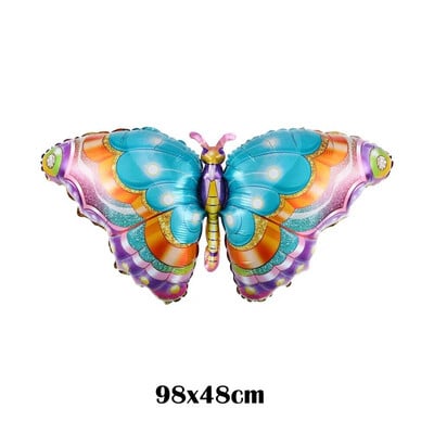 Μεγάλα μπαλόνια με φύλλο αλουμινίου πεταλούδα Πολύχρωμο μπαλόνι πεταλούδα Διακοσμήσεις γάμου γενεθλίων Baby Shower Globos Παιδικό παιχνίδι