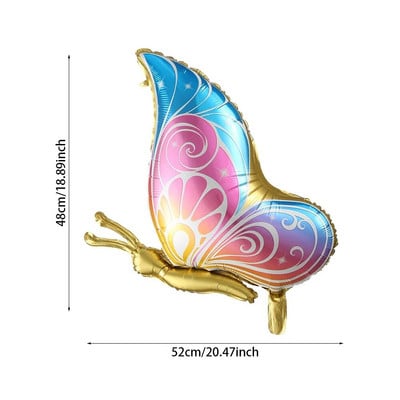 Μεγάλα μπαλόνια με φύλλο αλουμινίου πεταλούδα Πολύχρωμο μπαλόνι πεταλούδα Διακοσμήσεις γάμου γενεθλίων Baby Shower Globos Παιδικό παιχνίδι
