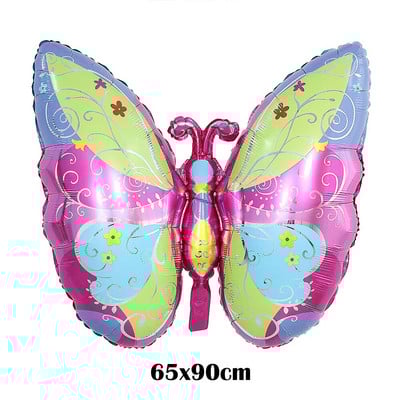 Μεγάλα μπαλόνια με φύλλο αλουμινίου πεταλούδα Πολύχρωμο μπαλόνι πεταλούδα Διακοσμήσεις γάμου γενεθλίων Baby Shower Globos Παιδικό παιχνίδι