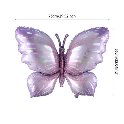 Μεγάλα μπαλόνια με φύλλο αλουμινίου πεταλούδα Πολύχρωμο μπαλόνι πεταλούδα Διακοσμήσεις γάμου γενεθλίων Baby Shower Globos Παιδικό παιχνίδι