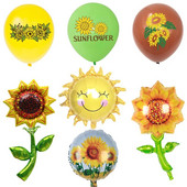 Baloane tematice floarea soarelui, frunze de flori galbene, balon din folie din latex, la mulți ani, petrecere de vară, decorațiuni pentru baby shower, jucărie pentru copii, globuri
