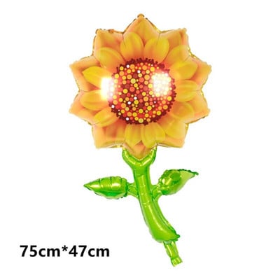 Baloane tematice floarea soarelui, frunze de flori galbene, balon din folie din latex, la mulți ani, petrecere de vară, decorațiuni pentru baby shower, jucărie pentru copii, globuri