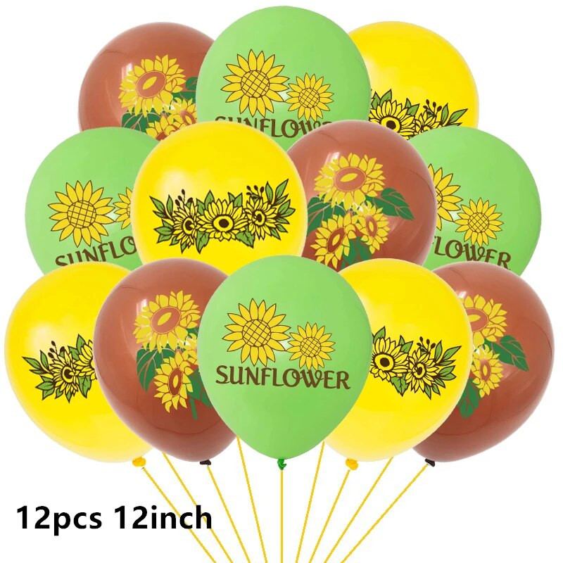 Baloane tematice floarea soarelui, frunze de flori galbene, balon din folie din latex, la mulți ani, petrecere de vară, decorațiuni pentru baby shower, jucărie pentru copii, globuri