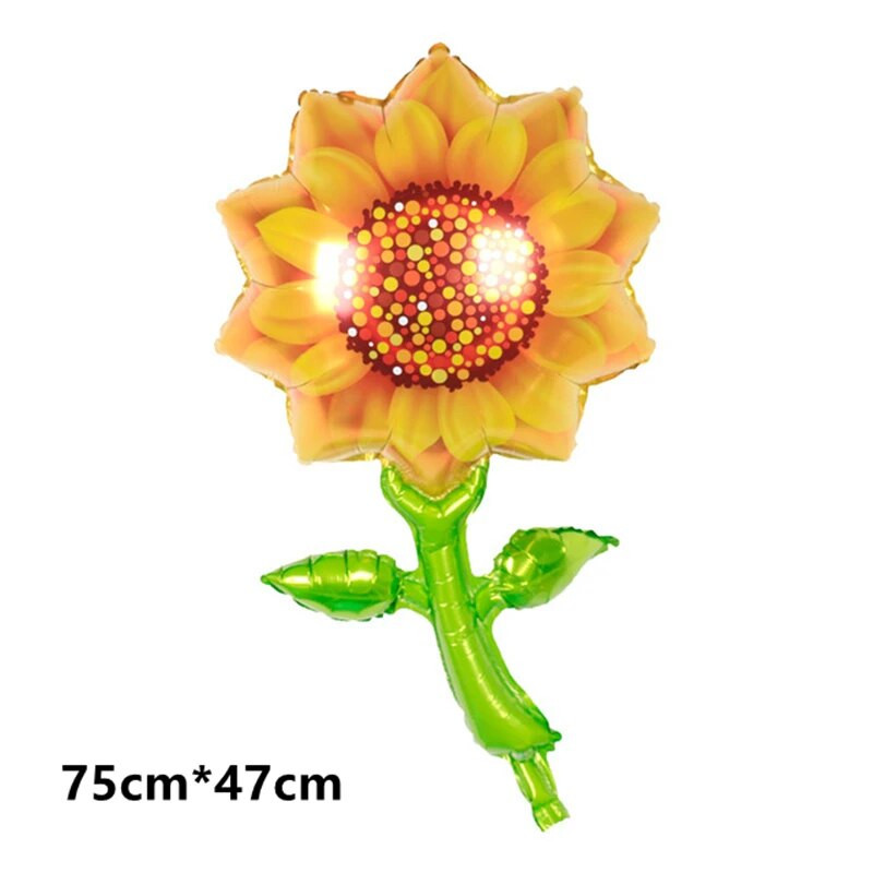 Baloane tematice floarea soarelui, frunze de flori galbene, balon din folie din latex, la mulți ani, petrecere de vară, decorațiuni pentru baby shower, jucărie pentru copii, globuri