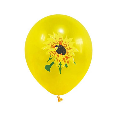 Saulėgrąžų teminiai vakarėlio balionai, gimtadienio dekoravimas, saulėgrąžų balionai, 9 vnt.