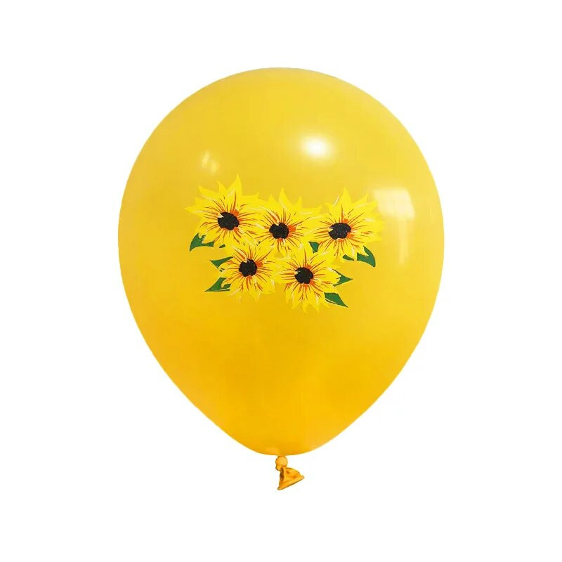 Saulėgrąžų teminiai vakarėlio balionai, gimtadienio dekoravimas, saulėgrąžų balionai, 9 vnt.