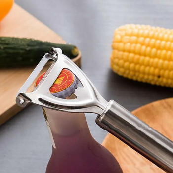 Αποφλοιωτή λαχανικών από ανοξείδωτο ατσάλι Πολυλειτουργικός αποφλοιωτής πατάτας καρότο φρούτων αποφλοίωσης μαχαίρι Κόπτης τιρμπουσόν Εργαλεία κουζίνας