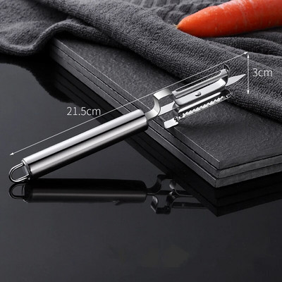 3 az 1-ben rozsdamentes acél kézi burgonyahámozó fokhagyma ételdaráló zöldség gyümölcsszeletelő konyhai aprító éles hal pikkelyvágó