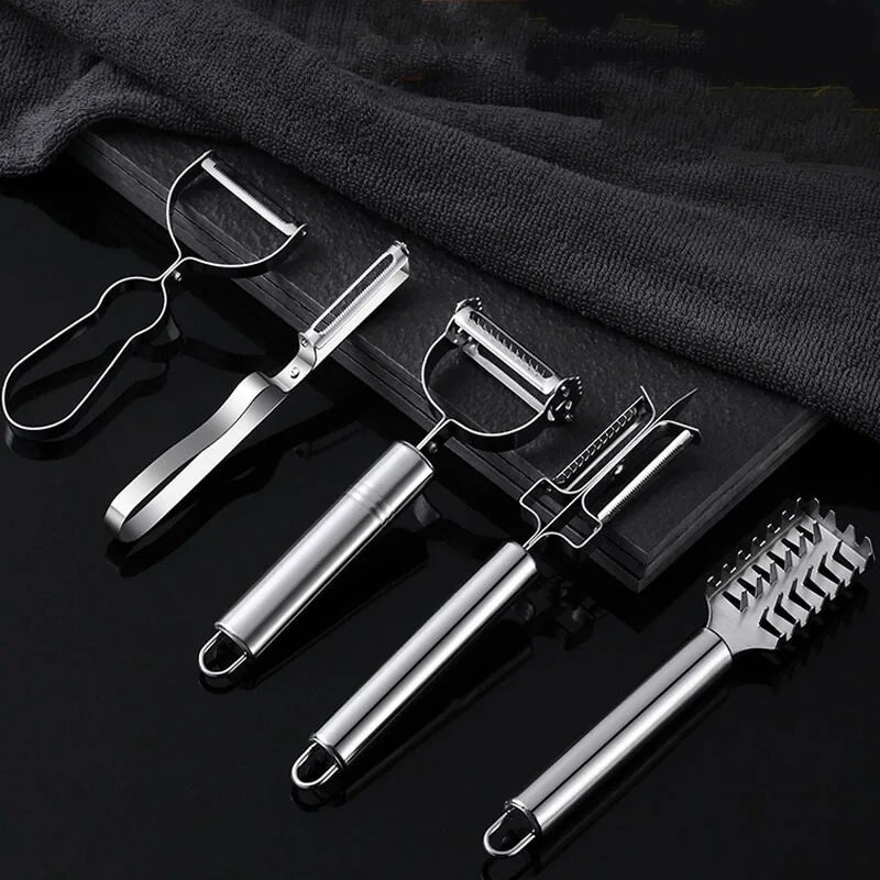 3 az 1-ben rozsdamentes acél kézi burgonyahámozó fokhagyma ételdaráló zöldség gyümölcsszeletelő konyhai aprító éles hal pikkelyvágó