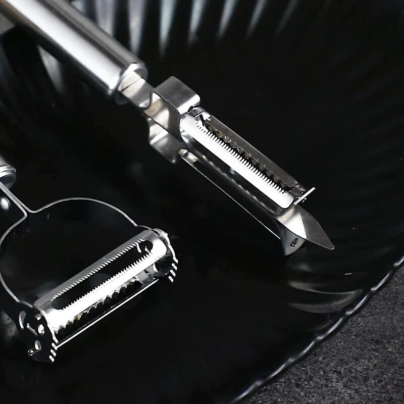 3 az 1-ben rozsdamentes acél kézi burgonyahámozó fokhagyma ételdaráló zöldség gyümölcsszeletelő konyhai aprító éles hal pikkelyvágó