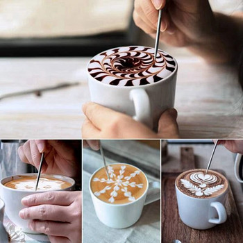 Ζεστή ΠΩΛΗΣΗ 350ML Κανάτα για αφρόγαλα από ανοξείδωτο χάλυβα με διακοσμητικό στυλό Milk Pitcher Καφετιέρα Espresso για Coffee Latte