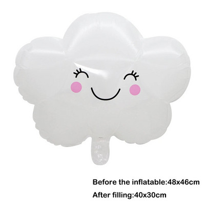 1/2 buc. Zâmbet curcubeu mare, nor alb, balon din folie, decorare pentru petrecerea de aniversare, balon de jucărie pentru copii, decorațiuni pentru casă, globuri cu heliu, baby shower