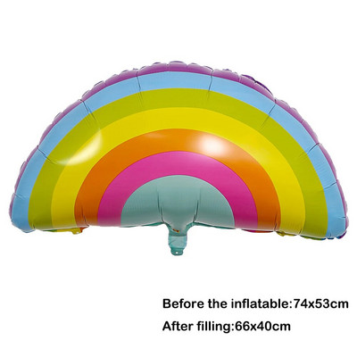 1/2 buc. Zâmbet curcubeu mare, nor alb, balon din folie, decorare pentru petrecerea de aniversare, balon de jucărie pentru copii, decorațiuni pentru casă, globuri cu heliu, baby shower