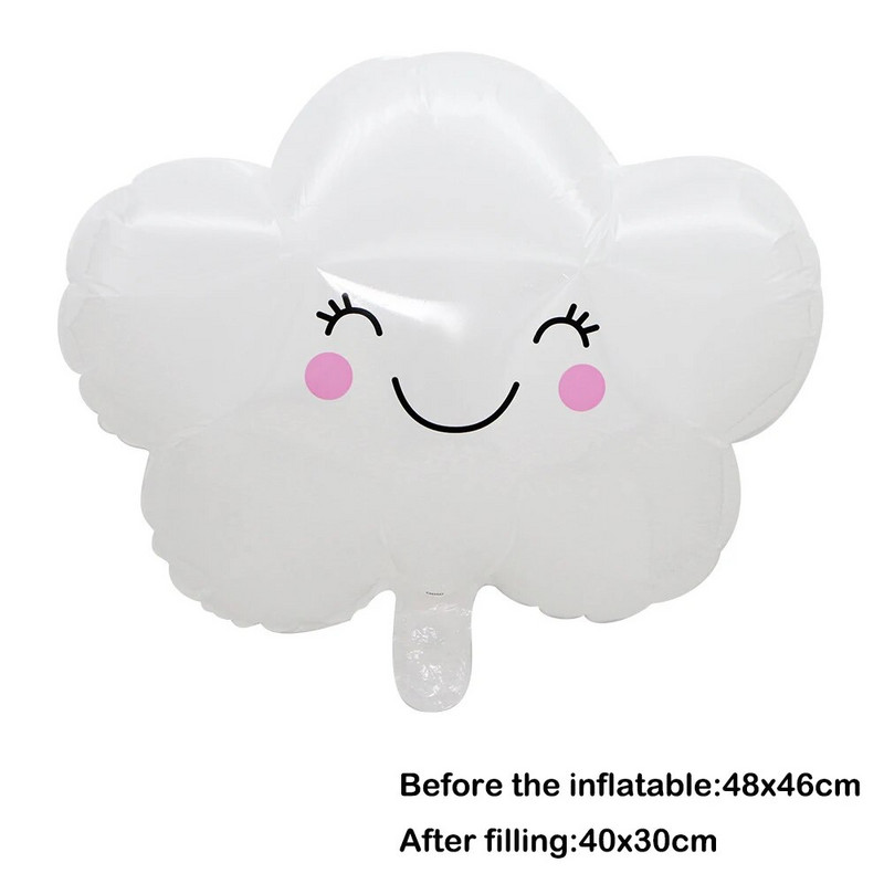 1/2 buc. Zâmbet curcubeu mare, nor alb, balon din folie, decorare pentru petrecerea de aniversare, balon de jucărie pentru copii, decorațiuni pentru casă, globuri cu heliu, baby shower