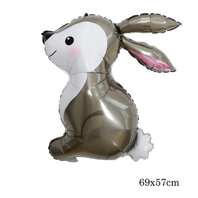 Džungļu safari Dzīvnieku folija Dzimšanas dienas baloni Trusis Lauva Zilonis Lapsa Savvaļas dabas tēma Balonu dekorācijas Hēlijs Globos Bērni