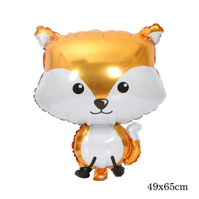 Džungļu safari Dzīvnieku folija Dzimšanas dienas baloni Trusis Lauva Zilonis Lapsa Savvaļas dabas tēma Balonu dekorācijas Hēlijs Globos Bērni