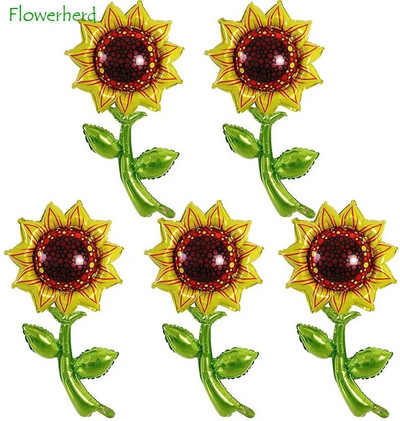 5 kom 36-inčnih balona od suncokretove folije Veliki golemi baloni suncokreta za rođendanske ukrase na temu suncokreta