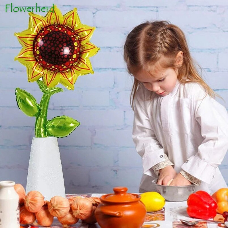 5 kom 36-inčnih balona od suncokretove folije Veliki golemi baloni suncokreta za rođendanske ukrase na temu suncokreta