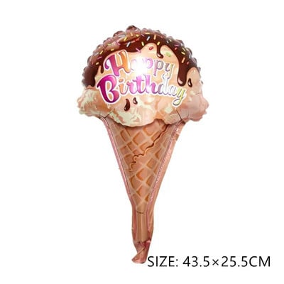 Jäätis Pizza Burger Hot Dog Donut Alumiiniumkilest Õhupall Sünnipäev Lastekaitse Sõbrapäeva Peokaunistus Baby King Pa