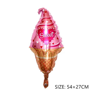 Jäätis Pizza Burger Hot Dog Donut Alumiiniumkilest Õhupall Sünnipäev Lastekaitse Sõbrapäeva Peokaunistus Baby King Pa