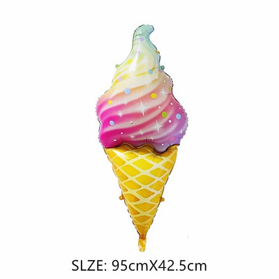 Jäätis Pizza Burger Hot Dog Donut Alumiiniumkilest Õhupall Sünnipäev Lastekaitse Sõbrapäeva Peokaunistus Baby King Pa