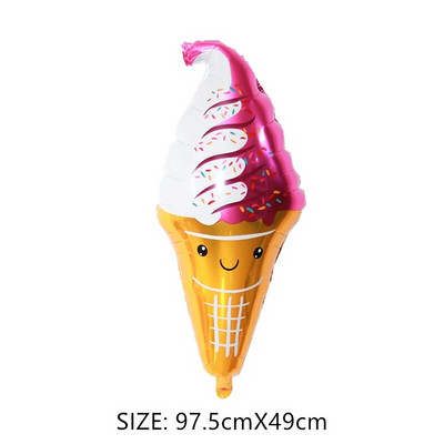 Jäätis Pizza Burger Hot Dog Donut Alumiiniumkilest Õhupall Sünnipäev Lastekaitse Sõbrapäeva Peokaunistus Baby King Pa