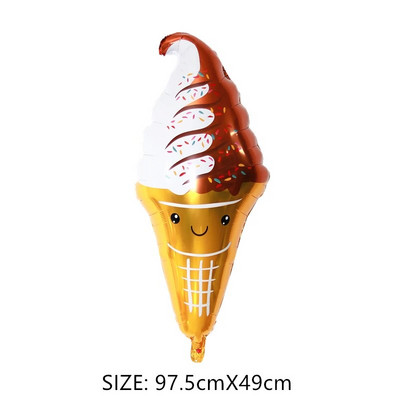 Jäätis Pizza Burger Hot Dog Donut Alumiiniumkilest Õhupall Sünnipäev Lastekaitse Sõbrapäeva Peokaunistus Baby King Pa