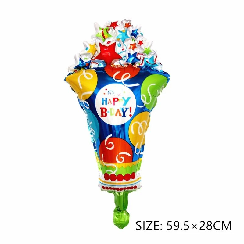 Jäätis Pizza Burger Hot Dog Donut Alumiiniumkilest Õhupall Sünnipäev Lastekaitse Sõbrapäeva Peokaunistus Baby King Pa