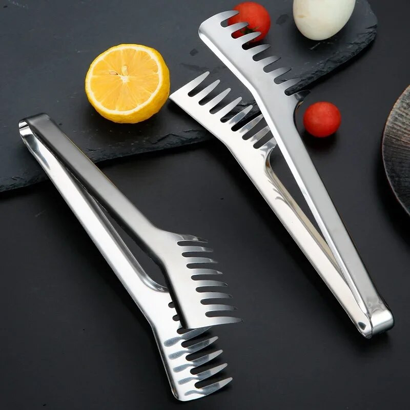 Spagečių žnyplės Makaronų laikiklis Makaronų laikiklis nerūdijančio plieno makaronų spaustukai Maisto šukos maisto gaminimo reikmenys Vakarų restorano virtuvės įrankis