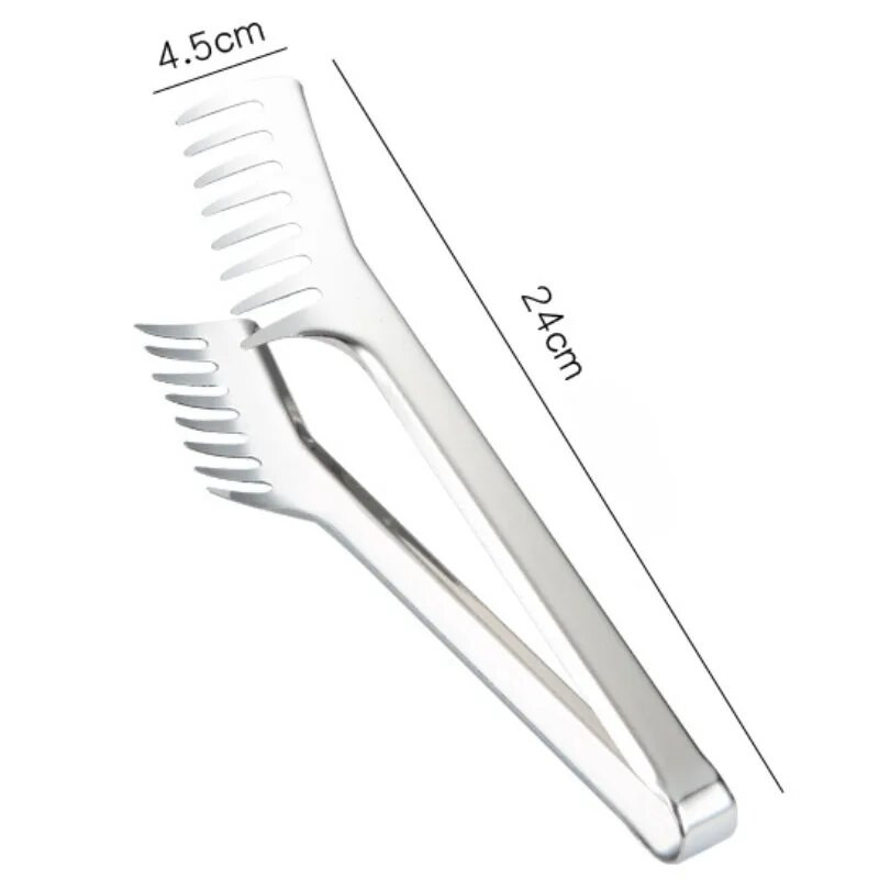 Spagečių žnyplės Makaronų laikiklis Makaronų laikiklis nerūdijančio plieno makaronų spaustukai Maisto šukos maisto gaminimo reikmenys Vakarų restorano virtuvės įrankis